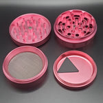 Hammercraft Pink Aluminium Grinder - 63mm - 4 Part