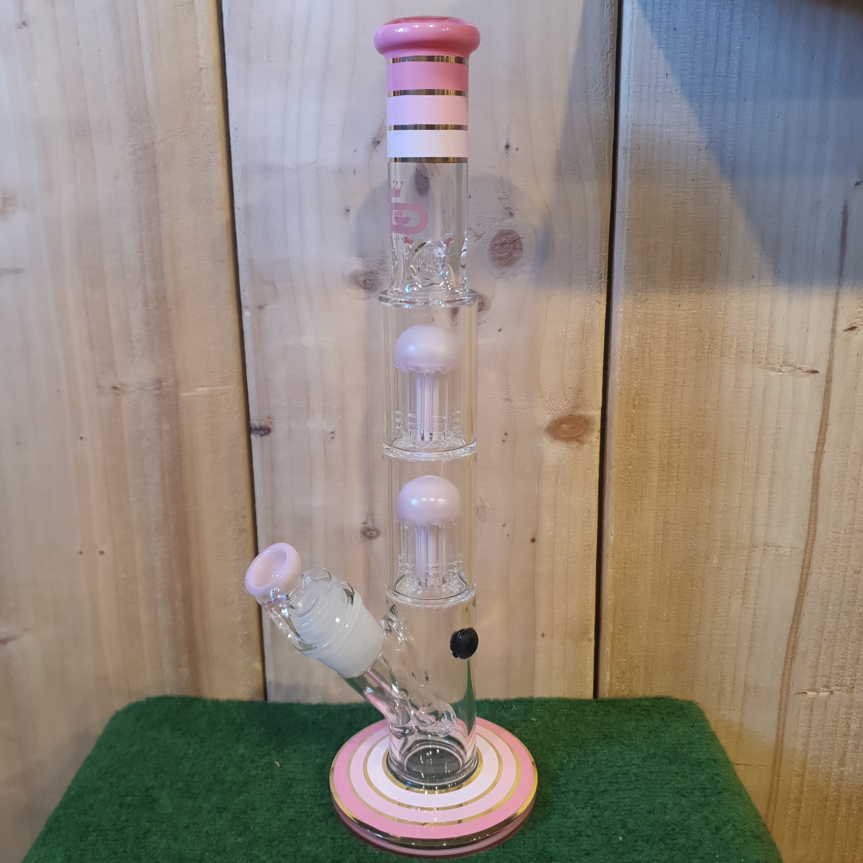 Grace Glass - Big Cane Series - Pink - H: 41cm