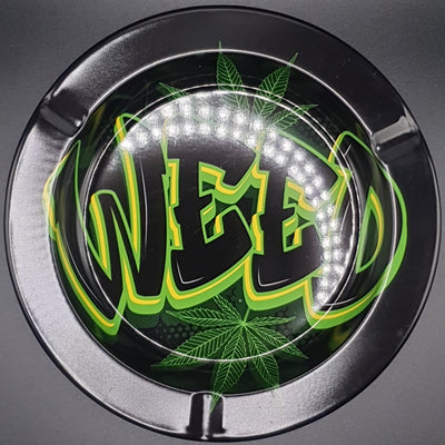 Wiet - Graffitistijl - Metalen asbak