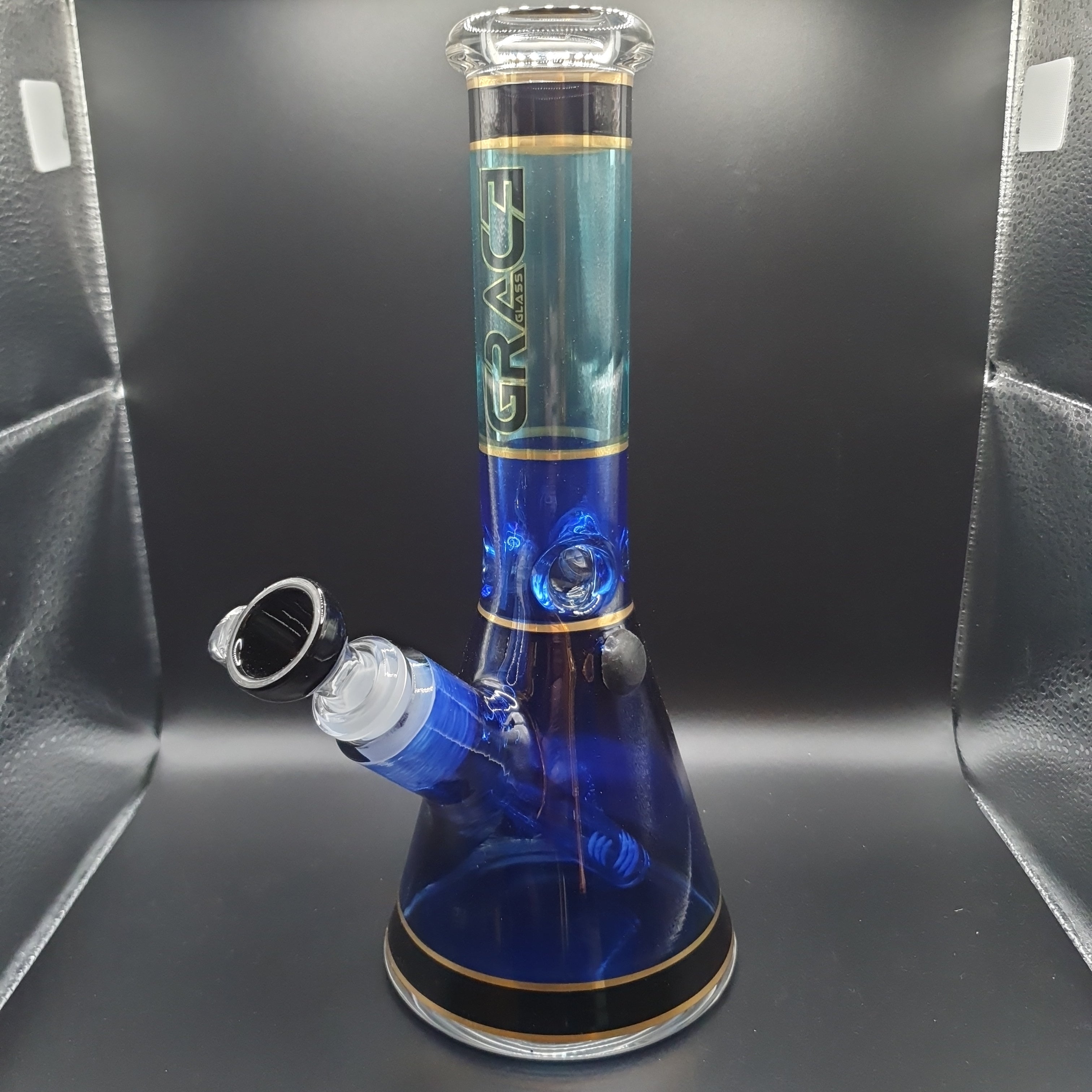 Grace Glass - Baby Beaker Style Bong - Blue - H: 25cm"