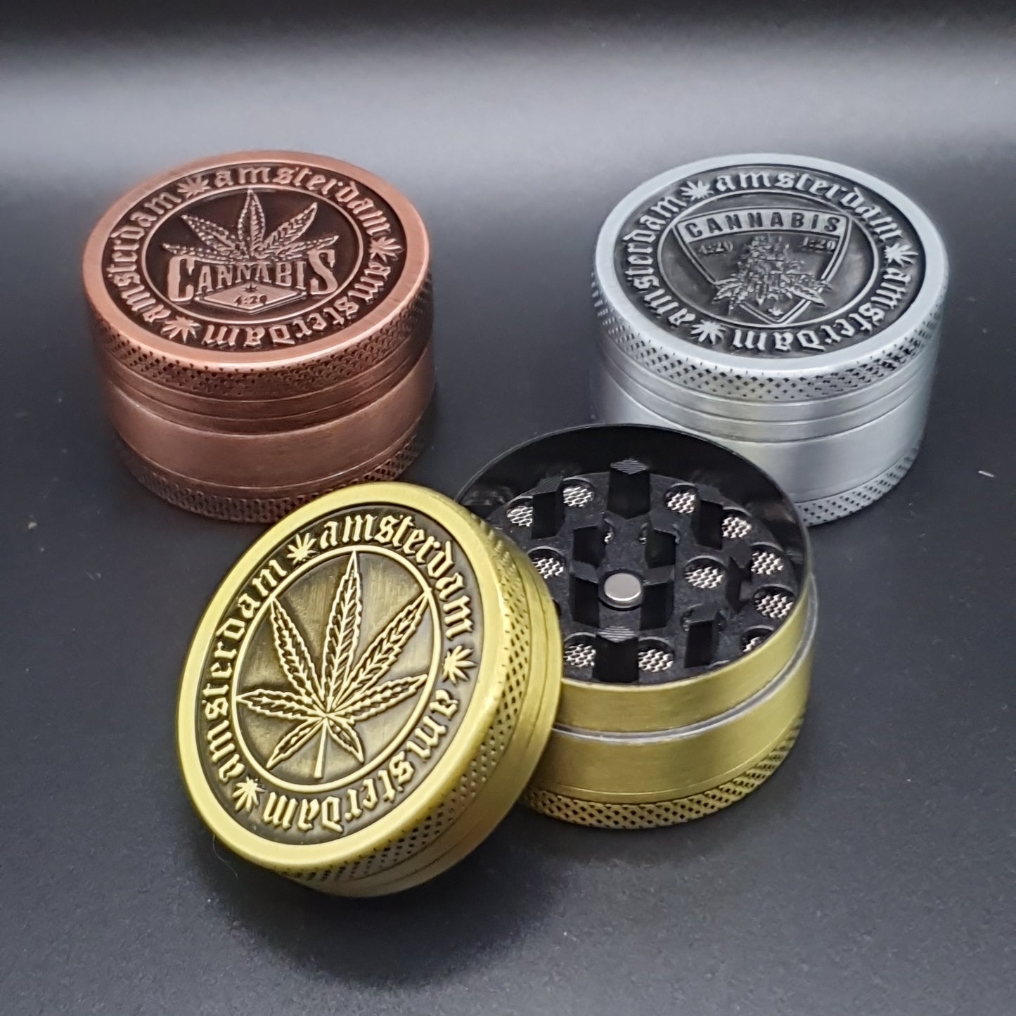 Amsterdam Green - 3 Piece Metal Grinder - 40mm