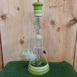 Grace Glass - Golden Line Beaker Series Green Bong - H: 32cm