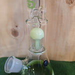 Grace Glass - Golden Line Beaker Series Green Bong - H: 32cm