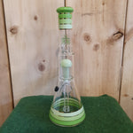 Grace Glass - Golden Line Beaker Series Green Bong - H: 32cm