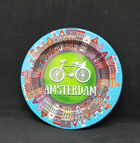 Amsterdam Bike & Houses - Metal Ashtray