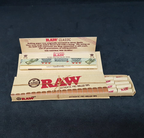 RAW Classic Connoisseur King Size Slim & PRE-ROLLED Tips