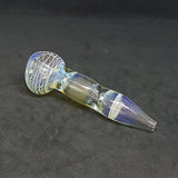 White Bubble Glass Pipe - 10cm