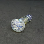 Glass Pipe - 10cm - White Bubble