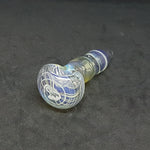 White Bubble Glass Pipe - 10cm