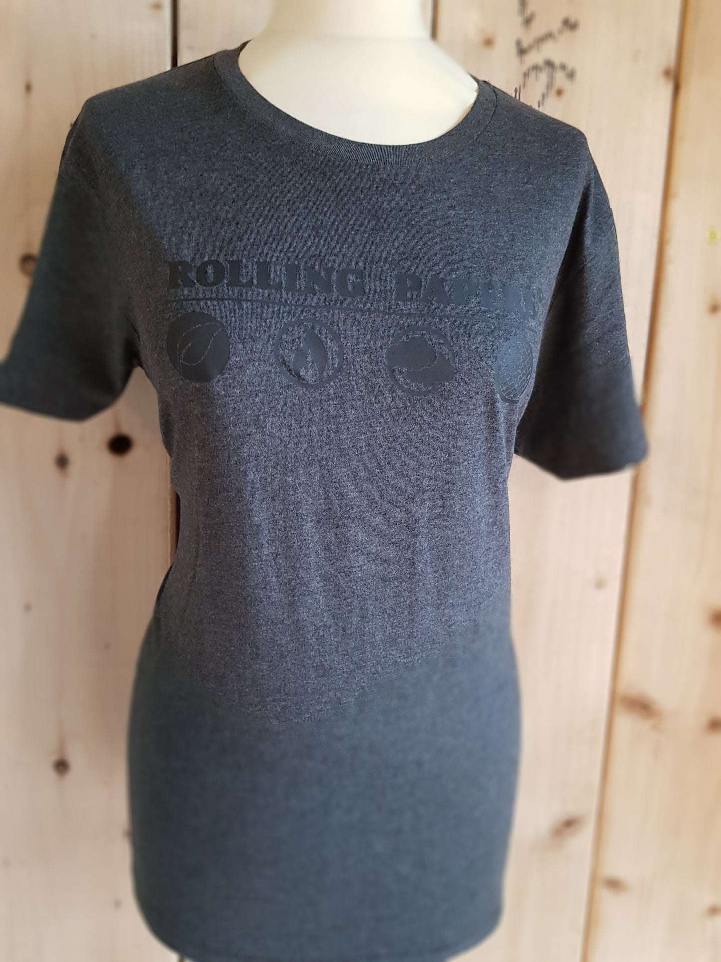 RAW Vloei Zwart op Grijs T-shirt