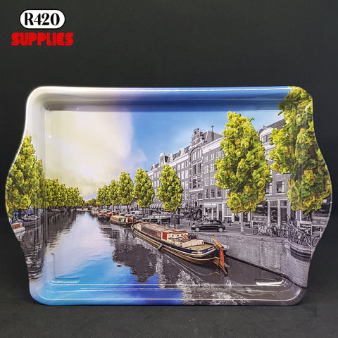 Amsterdam Canals Metal Rolling Tray - Small