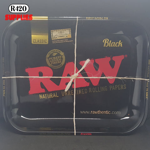 RAW Metal Rolling Tray - Black - Large