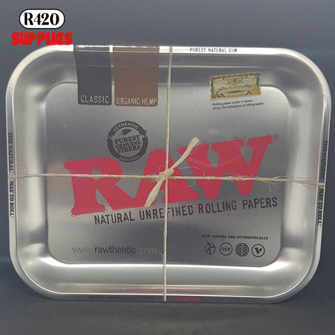 RAW Metal Rolling Tray - Chrome - Large