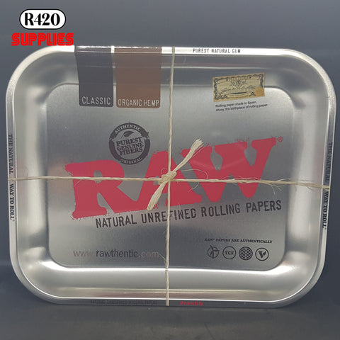 RAW Metal Rolling Tray - Chrome - Large