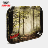 RAW Metal Rolling Tray - Smokey Forest - Large